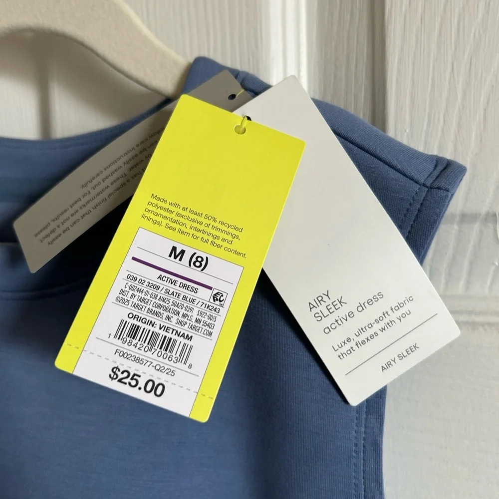 Girls Airy Sleek Active All in Motion Light Slate Blue Dress- 8(M) NWT - Picture 3 of 6